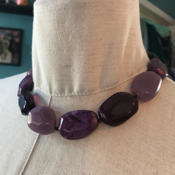 Like Amethyst Gem Shoker Necklace - Picture 1 of 2